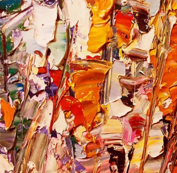 150の主題の芸術作品 Painting - カラフルな自由奔放に生きるパレット ナイフの詳細壁アート テクスチャ